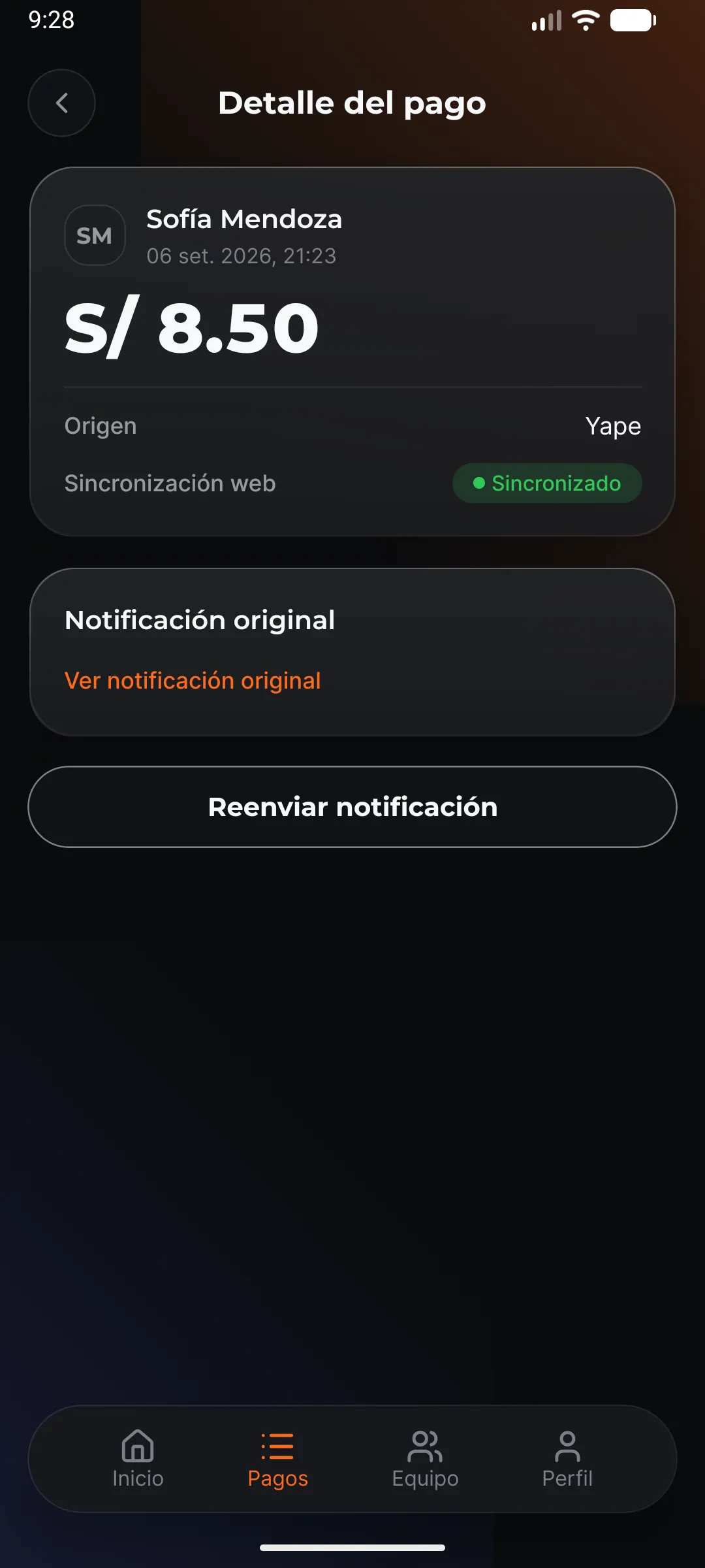 Pago recibido