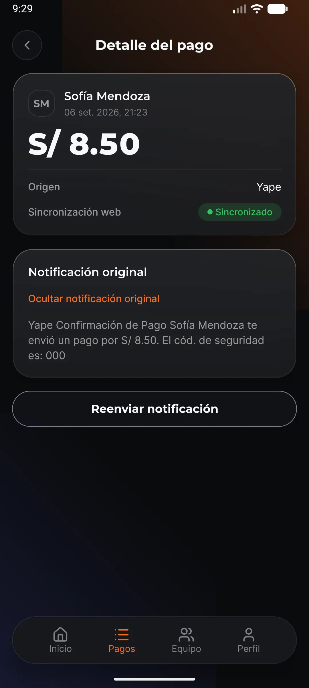 Aviso de la billetera