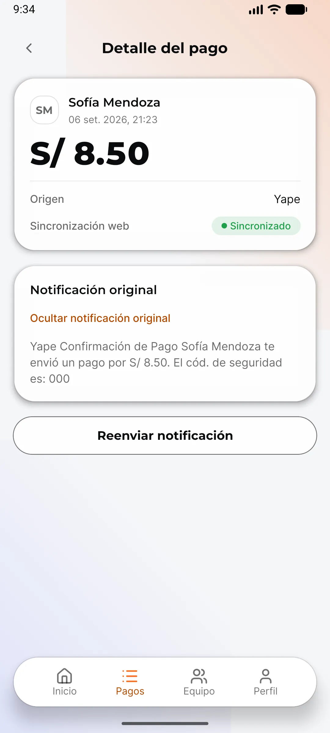 Aviso de la billetera